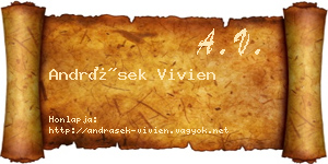Andrásek Vivien névjegykártya