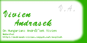 vivien andrasek business card
